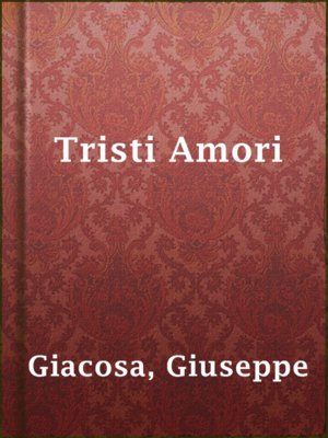 cover image of Tristi Amori